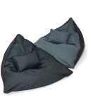 Puff GO GIFT Cinzento Oxford tejido antidesgarros