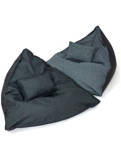 Puff GO GIFT Cinzento Oxford tejido antidesgarros