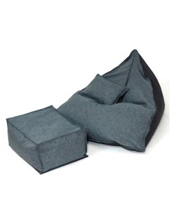 Puff GO GIFT Cinzento Oxford tejido antidesgarros