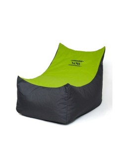 Puff GO GIFT Preto Verde Oxford tejido antidesgarros