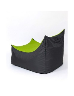 Puff GO GIFT Preto Verde Oxford tejido antidesgarros