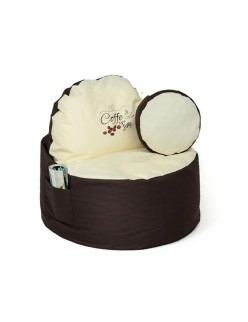Puff GO GIFT Bege Bronze Oxford tejido antidesgarros 120 x 90 x 90 cm