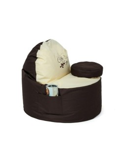 Puff GO GIFT Bege Bronze Oxford tejido antidesgarros 120 x 90 x 90 cm