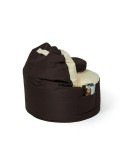 Puff GO GIFT Bege Bronze Oxford tejido antidesgarros 120 x 90 x 90 cm