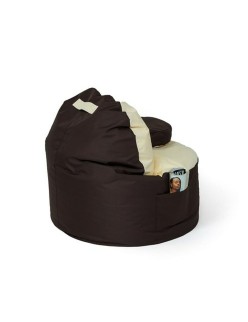 Puff GO GIFT Bege Bronze Oxford tejido antidesgarros 120 x 90 x 90 cm