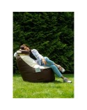 Puff GO GIFT Bege Bronze Oxford tejido antidesgarros 120 x 90 x 90 cm
