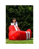 Puff GO GIFT Branco Vermelho Oxford tejido antidesgarros 140 x 100 x 100 cm 140 x 100 cm