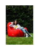 Puff GO GIFT Branco Vermelho Oxford tejido antidesgarros 140 x 100 x 100 cm 140 x 100 cm