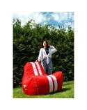 Puff GO GIFT Branco Vermelho Oxford tejido antidesgarros 140 x 100 x 100 cm 140 x 100 cm