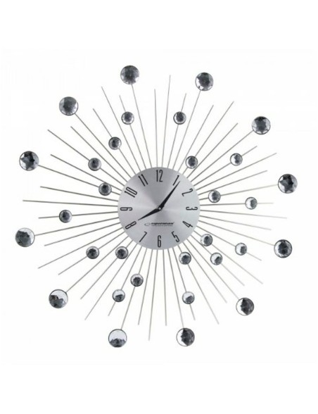Reloj de Pared Esperanza EHC002 Vidrio Acero Inoxidable Aluminio 150 cm