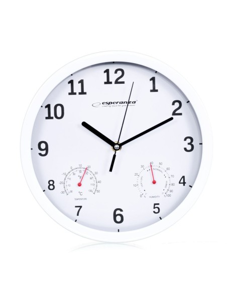 Orologio da Parete Esperanza EHC016W Bianco Vetro Plastica 25 cm