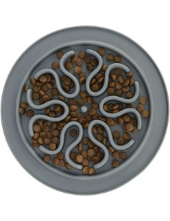 Ciotola ad Alimentazione Lenta per Animali Domestici Trixie TX-25035 Azzurro Grigio Silicone