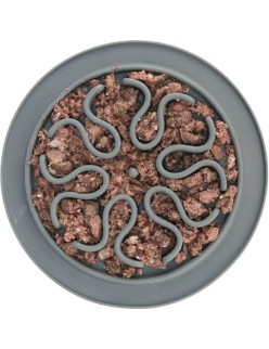 Ciotola ad Alimentazione Lenta per Animali Domestici Trixie TX-25035 Azzurro Grigio Silicone