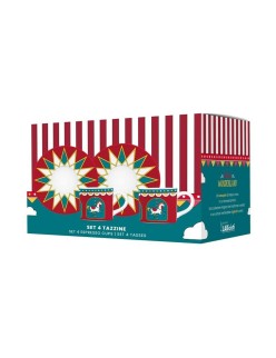 Ensemble de tasses à café Bialetti Winter Wonderland Turquoise Porcelaine 80 ml 4 Unités