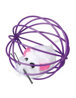 Juguetes Trixie Mouse in a Wire Ball Multicolor Poliéster