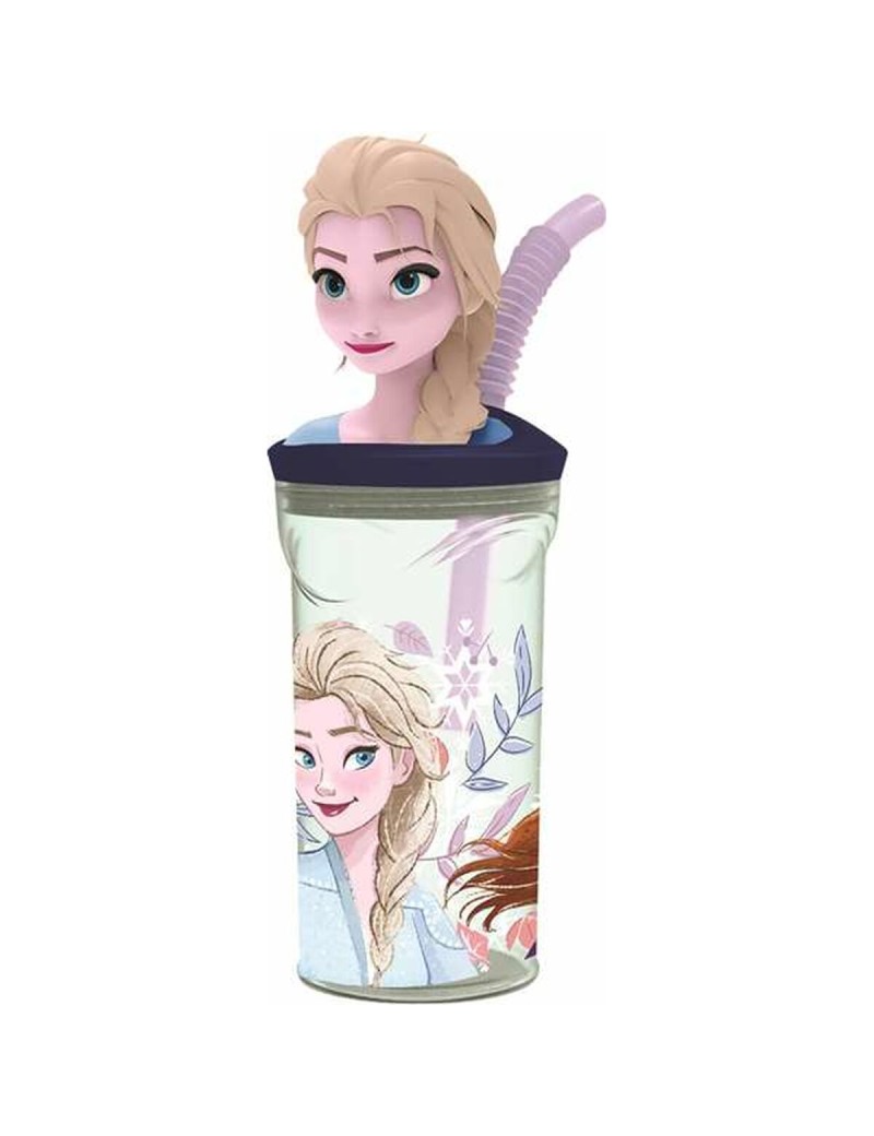 Bicchiere con Cannuccia Frozen Snowy Tale 360 ml