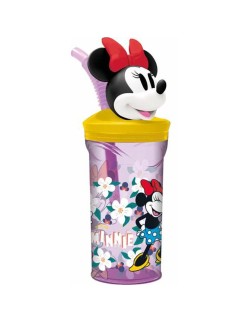 Becher mit Strohhalm Minnie Mouse Sunshine 360 ml