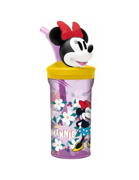 Becher mit Strohhalm Minnie Mouse Sunshine 360 ml