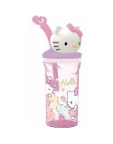 Vaso con Pajita Hello Kitty 360 ml