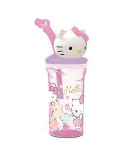 Bicchiere con Cannuccia Hello Kitty 360 ml