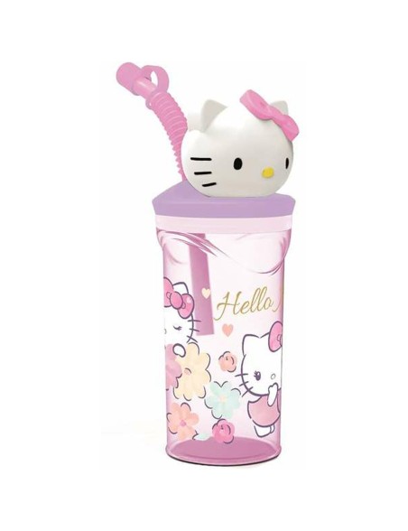 Vaso con Pajita Hello Kitty 360 ml
