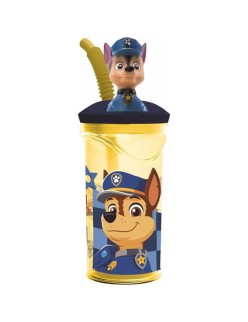 Bicchiere con Cannuccia The Paw Patrol Boy Rescue Pups 360 ml