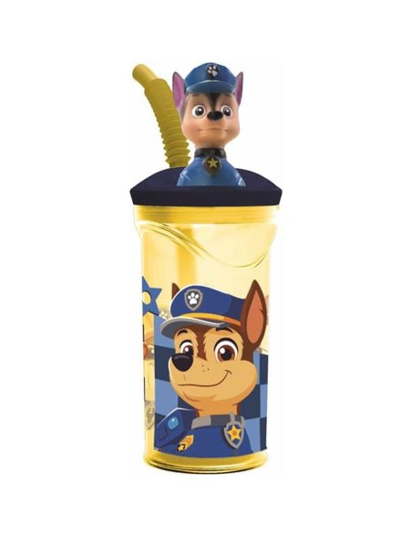 Bicchiere con Cannuccia The Paw Patrol Boy Rescue Pups 360 ml