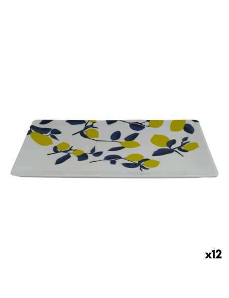 Tablett für Snacks La Mediterránea Zitronengelb 25 x 15 x 2 cm (12 Stück)