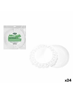Lot de plateaux pour aliments Algon Rond 25 cm 2 Pièces (24 Unités)