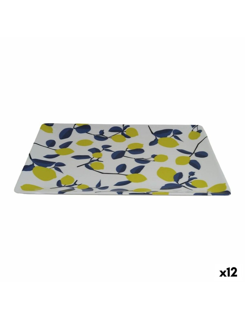 Tablett für Snacks La Mediterránea Zitronengelb 30 x 20 x 2,5 cm (12 Stück)