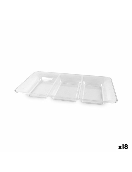 Tablett für Snacks Algon rechteckig 36 x 23 cm (18 Stück)