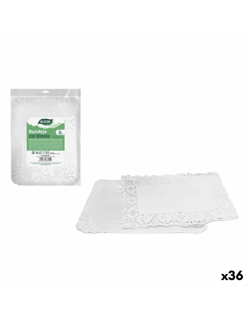 Lebensmittelschalen-Set Algon rechteckig 22 x 28 cm 2 Stücke (36 Stück)
