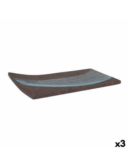 Tablett für Snacks Pompeya rechteckig 24 x 12 x 1 cm (3 Stück)