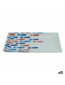 Plateau apéritif La Mediterránea Poissons 25 x 15 x 2 cm (12 Unités)
