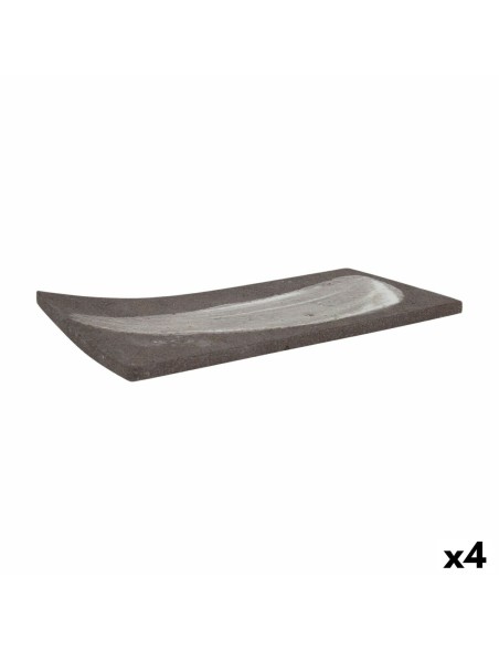 Tablett für Snacks Krakatoa rechteckig 30 x 35 cm (4 Stück)