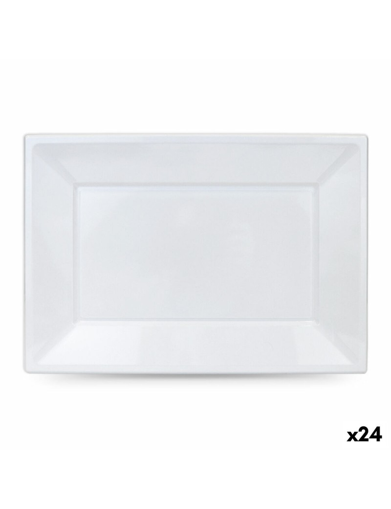 Service de vaisselle Algon Plastique Rectangulaire 33 x 23 cm 3 Pièces (24 Unités)