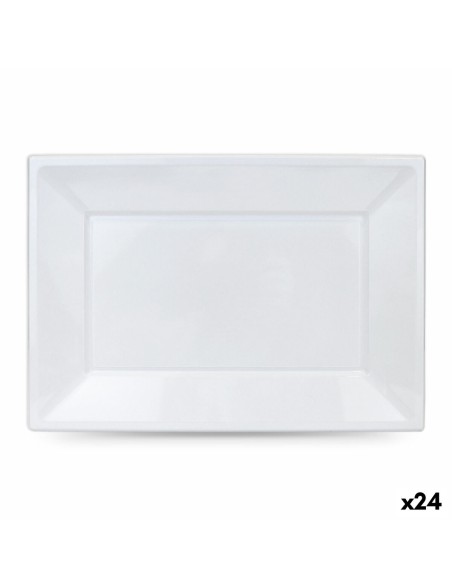 Set di piatti Algon Plastica Rettangolare 33 x 23 cm 3 Pezzi (24 Unità)