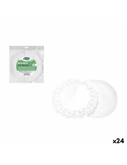 Lot de plateaux pour aliments Algon Rond 20 cm 3 Pièces (24 Unités)