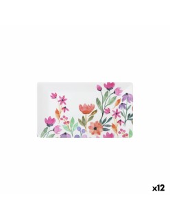 Plateau apéritif La Mediterránea Fleurs 25 x 15 x 2 cm (12 Unités)