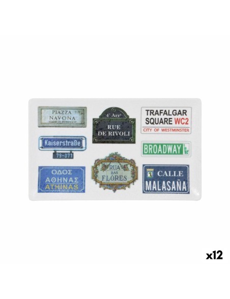 Tray Korio 25 x 15 x 2 cm 12 Units