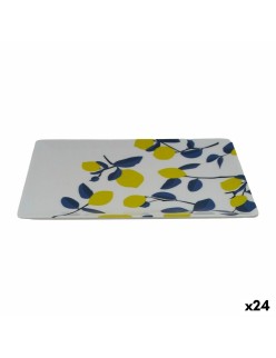 Plateau apéritif La Mediterránea Citron 20 x 13 x 2 cm (24 Unités)