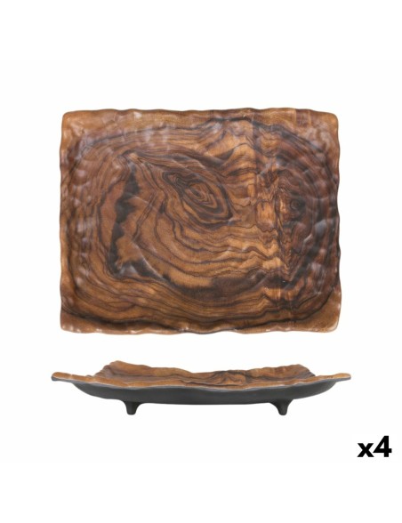 Plateau apéritif Rectangulaire 31 x 25 x 5 cm (4 Unités)