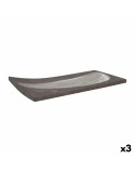bandeja de aperitivos Krakatoa Retangular 24 x 12 x 1 cm (3 Unidades)