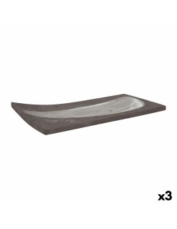 Plateau apéritif Krakatoa Rectangulaire 24 x 12 x 1 cm (3 Unités)
