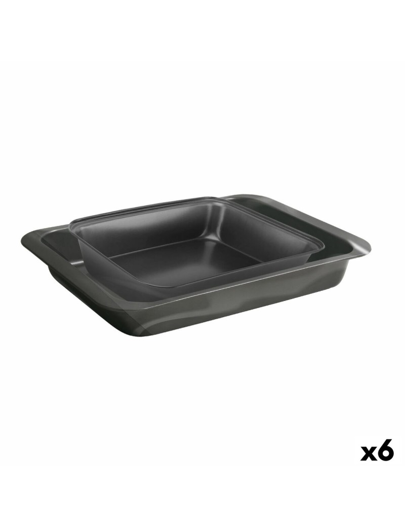 Bandeja para Horno Quttin Rectangular 34 x 24 cm 42 x 29 cm (2 Piezas) (6 Unidades)