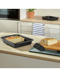 Bandeja para Horno Quttin Rectangular 34 x 24 cm 42 x 29 cm (2 Piezas) (6 Unidades)