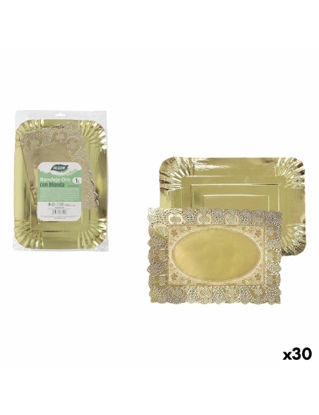 Plateau apéritif Algon Rectangulaire 26 x 35 cm (30 Unités)