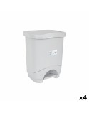 Cubo de Basura con Pedal Tontarelli Idea Gris 24 L (4 Unidades)
