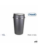 Cubo de basura Tontarelli Bingo Grafito 45 L (10 Unidades)