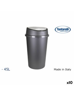 Cubo de basura Tontarelli Bingo Grafito 45 L (10 Unidades)